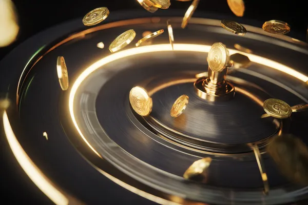 A confident dealer surrounded by casino chips inviting players to access their RAJ123 account, reflecting quick and easy login options.